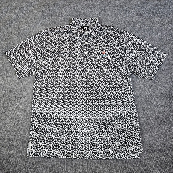FootJoy Other - Footjoy Lisle Floral Print Polo Shirt Men's XL Golf Performance Wigwam Golf Club